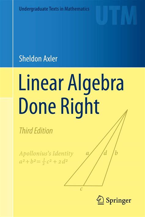 System of Linear Equations A linear equation in the variables x 1, x 2, ,x n is an equation that can be written in the form a 1 x 1 a 2 x 2a n x n b Where the coefficients a 1, a 2,,a n and b are real or complex numbers. . Axler linear algebra solutions pdf
